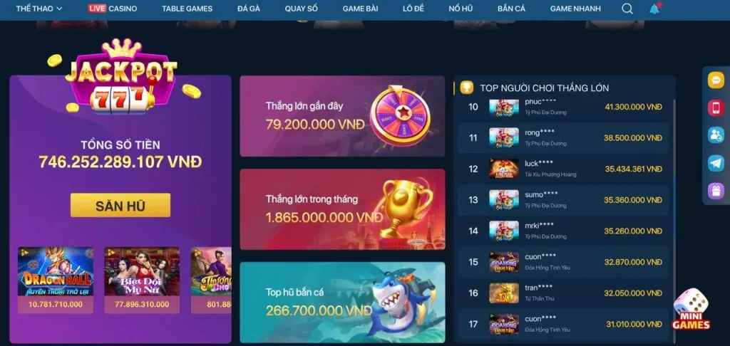 Sảnh casino trực tuyến VJ88 với người thật chia bài